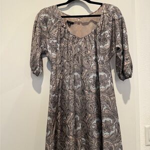 Elegant Paisley Print Dress